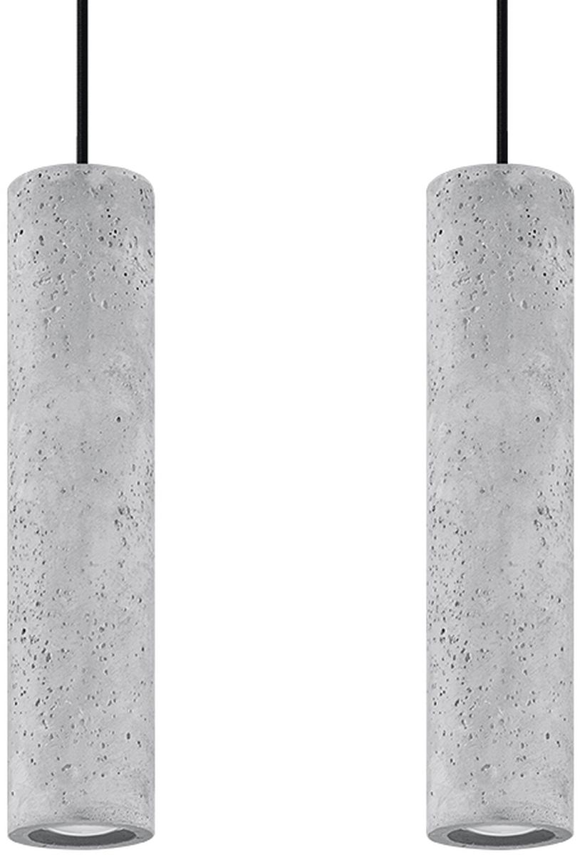 Sollux Lighting Luvo lampa wisząca 2x40W szary/czarny SL.0654