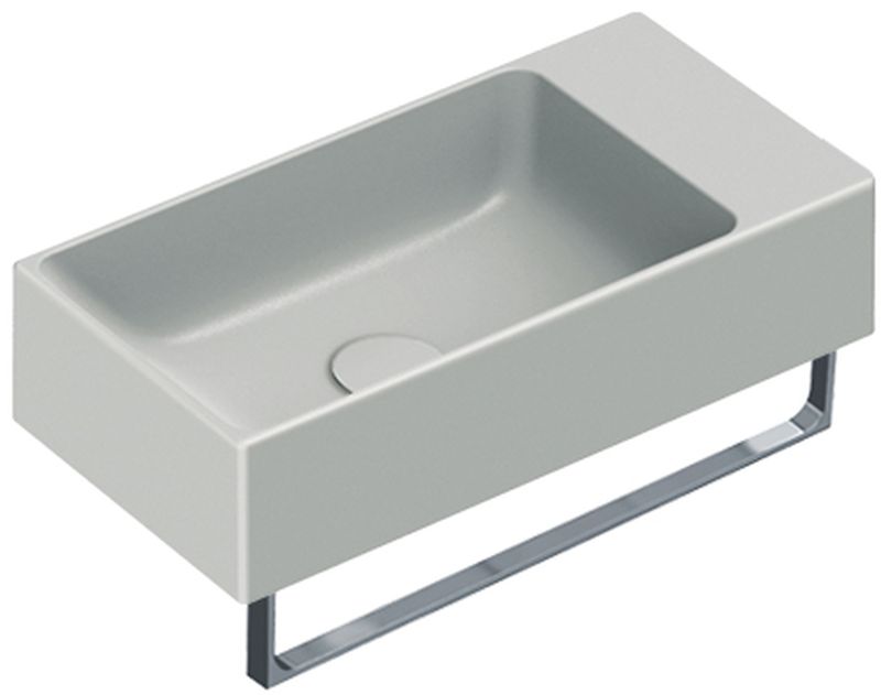 Catalano Verso umywalka 50x25 cm prostokątna ścienna szary/kamień 0220520023