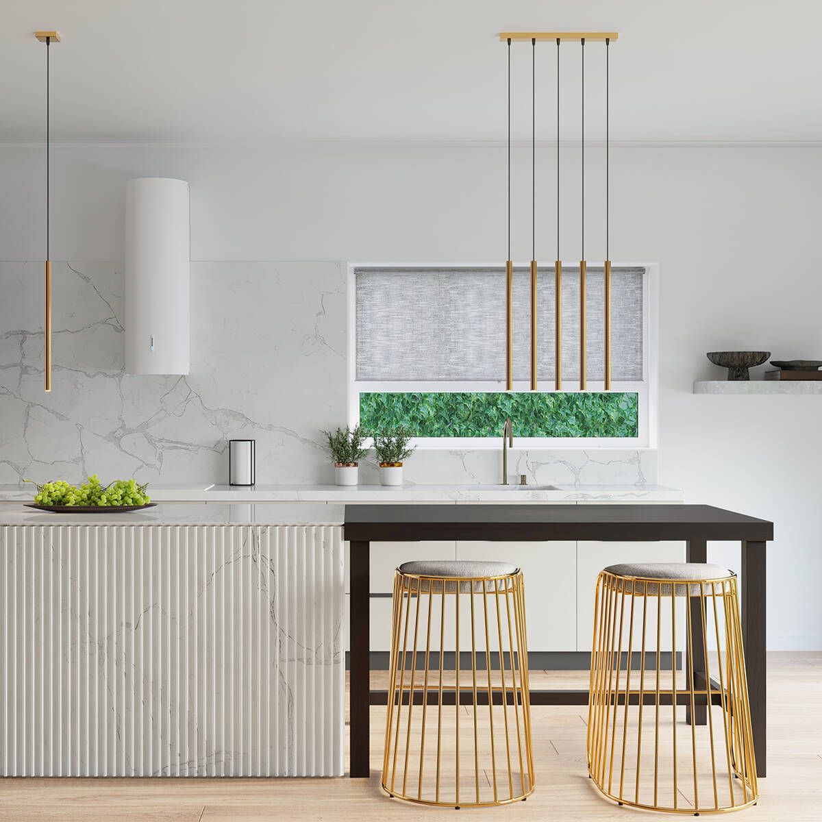 Sollux Lighting Pastelo lampa wisząca 5x8W złoty SL.1173