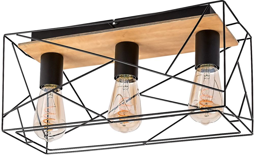 Rabalux Boire lampa podsufitowa 3x40W czarny 71023