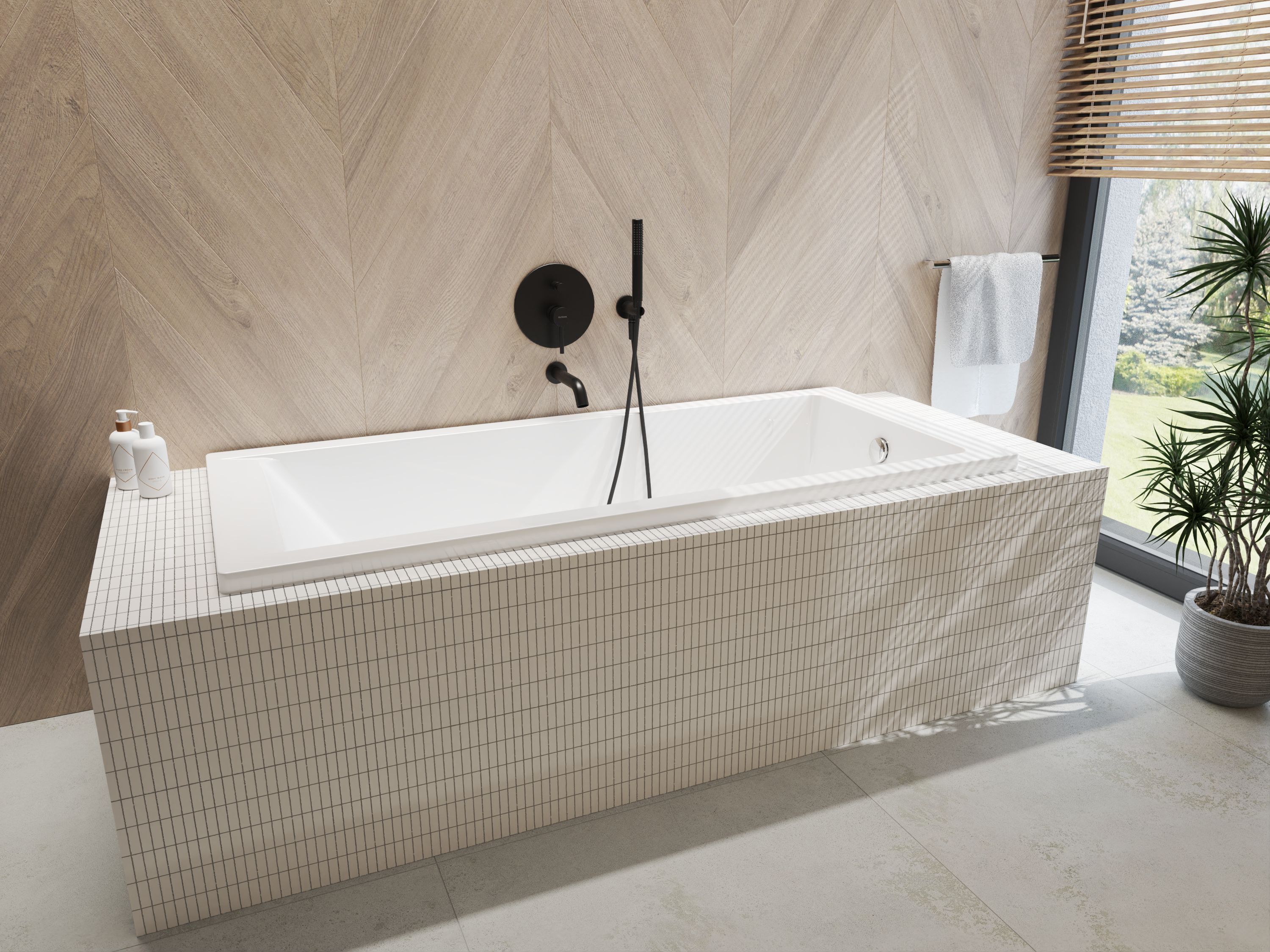 Zestaw Oltens Molle zestaw wannowo-prysznicowy podtynkowy czarny mat 36602300 - Wysyłka w 24h