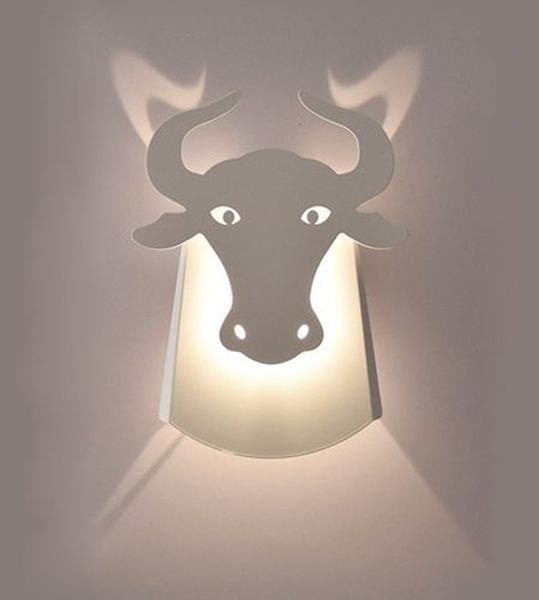 Abigali Origami Bull kinkiet 1x6W LED biały BULL-W