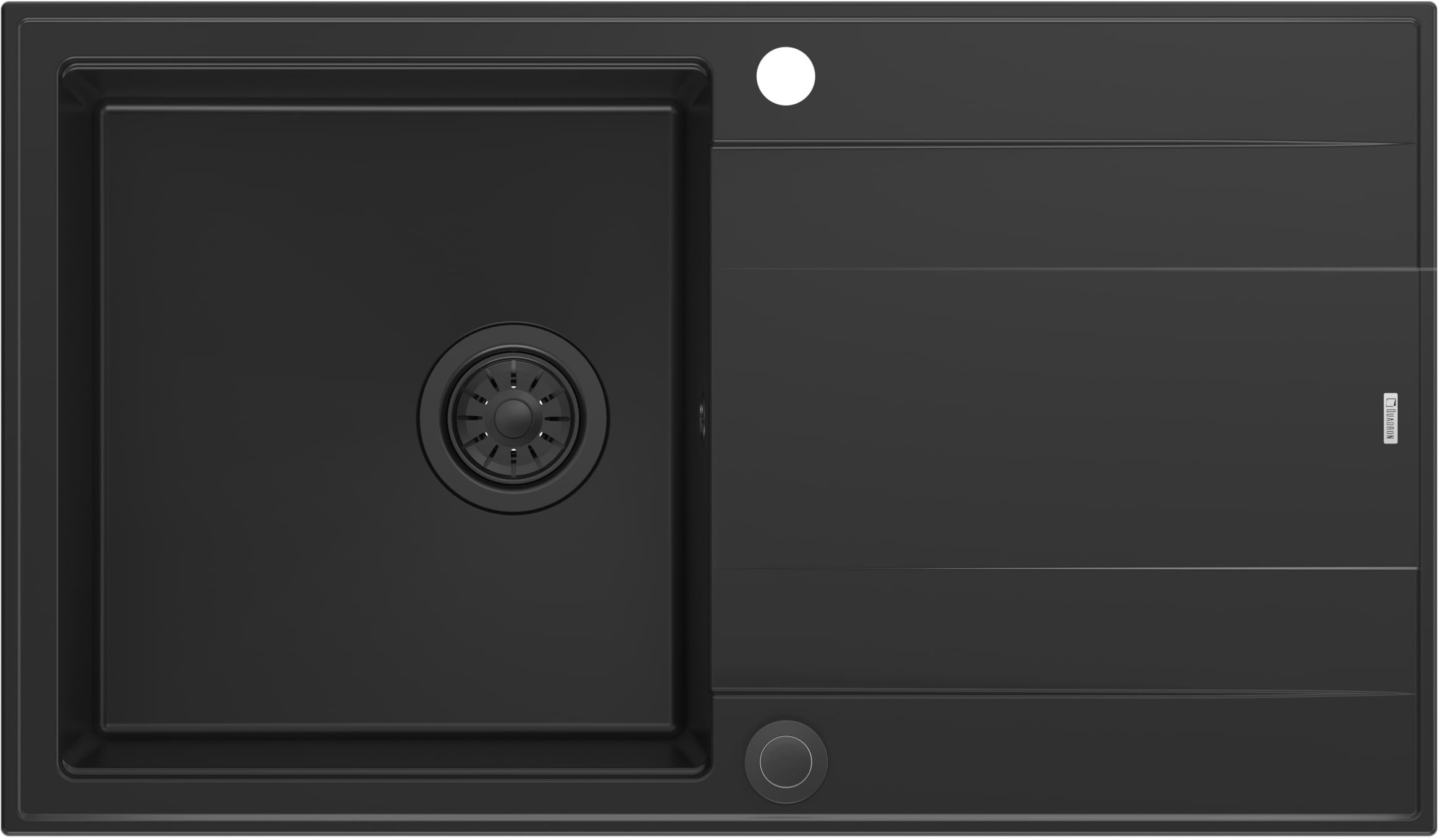 Quadron Evan 111 zlewozmywak 86x50 cm GraniteQ pure carbon/pure carbon HCQE8650U7_BLM_P2O