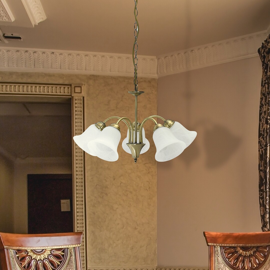 Rabalux Francesca lampa wisząca 5x40 W biała-brązowa 7375