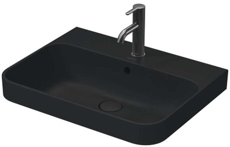 Duravit Happy D.2 umywalka 60x46 cm prostokątna nablatowa antracyt 2360601300