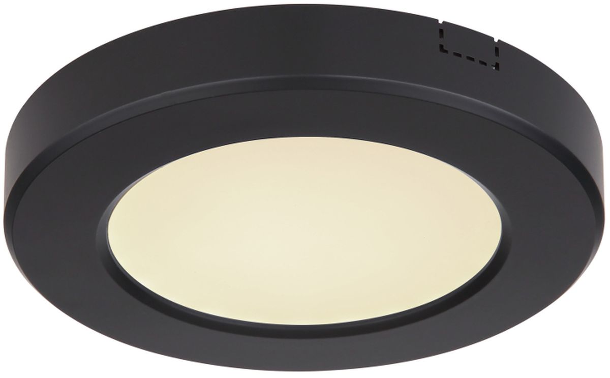 Globo Lighting Lasse plafon 1x6W LED czarny/biały opalizowany 12379-6B