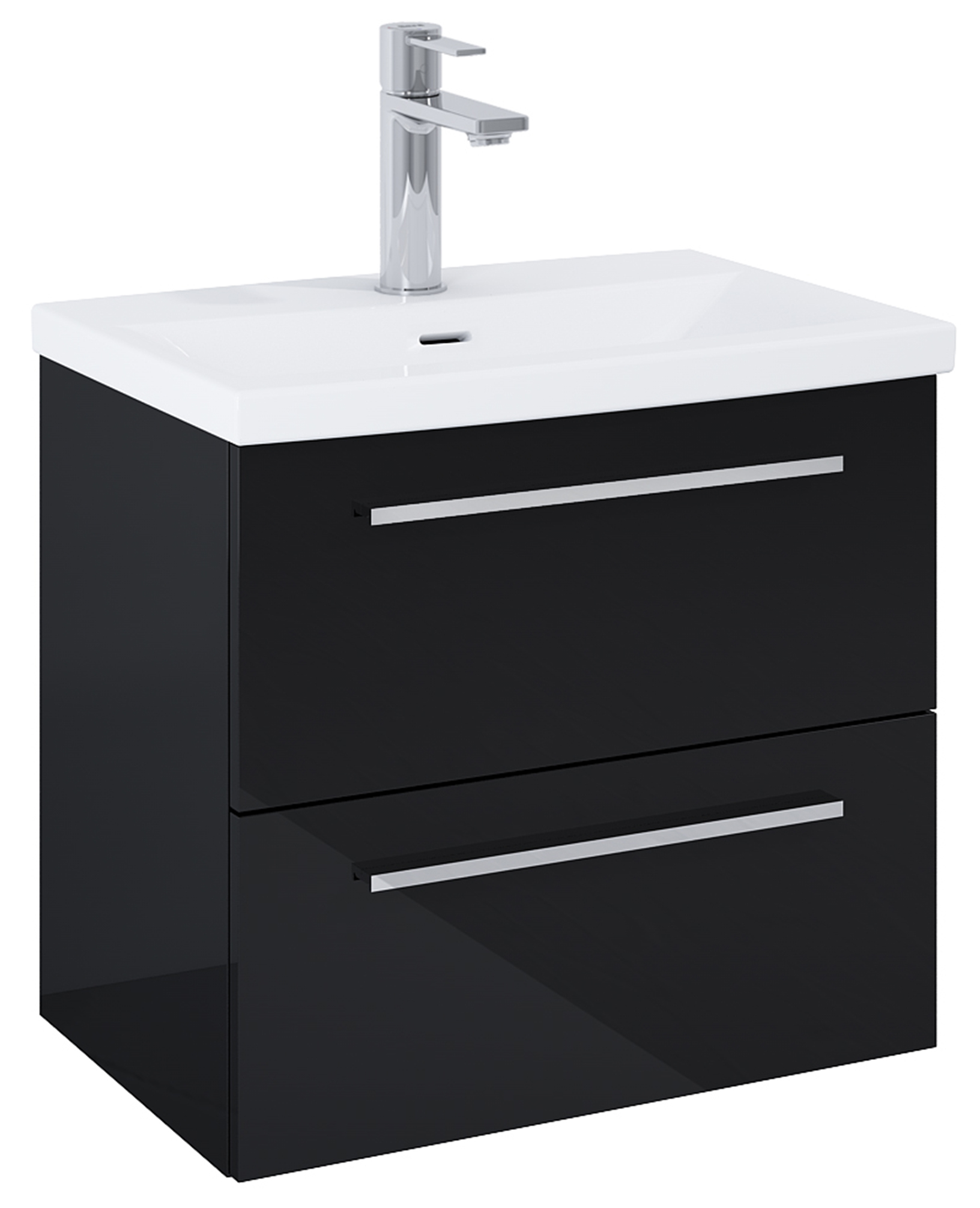 Roca Kwadro szafka 60x38,4x53 cm podumywalkowa wisząca czarny połysk A857969351