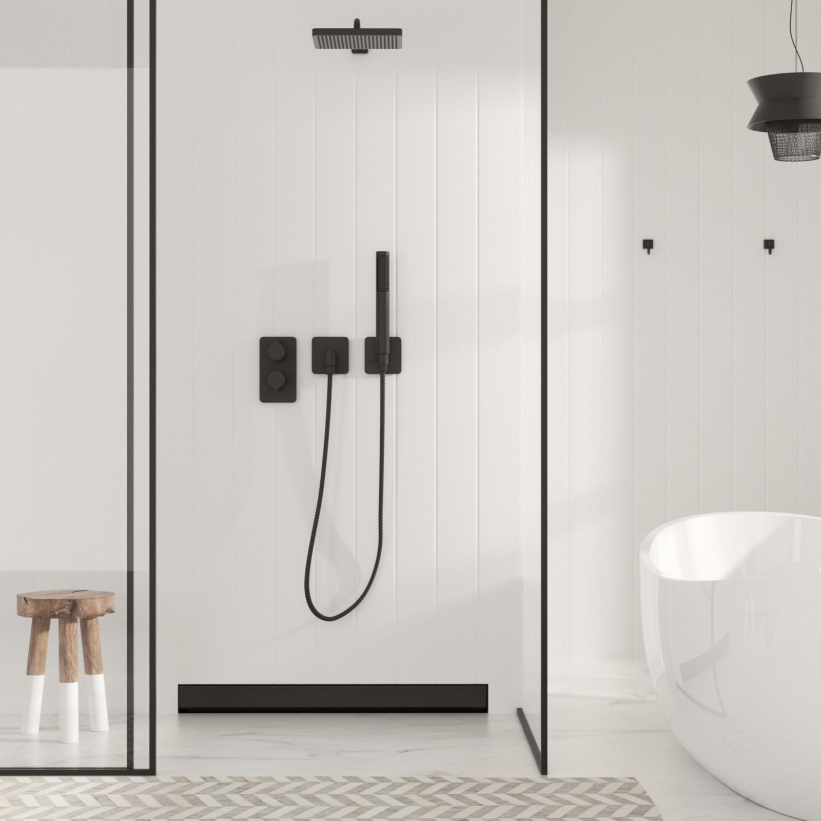 Balneo W-Drain Next odpływ prysznicowy 60 cm czarny A0301020102-1