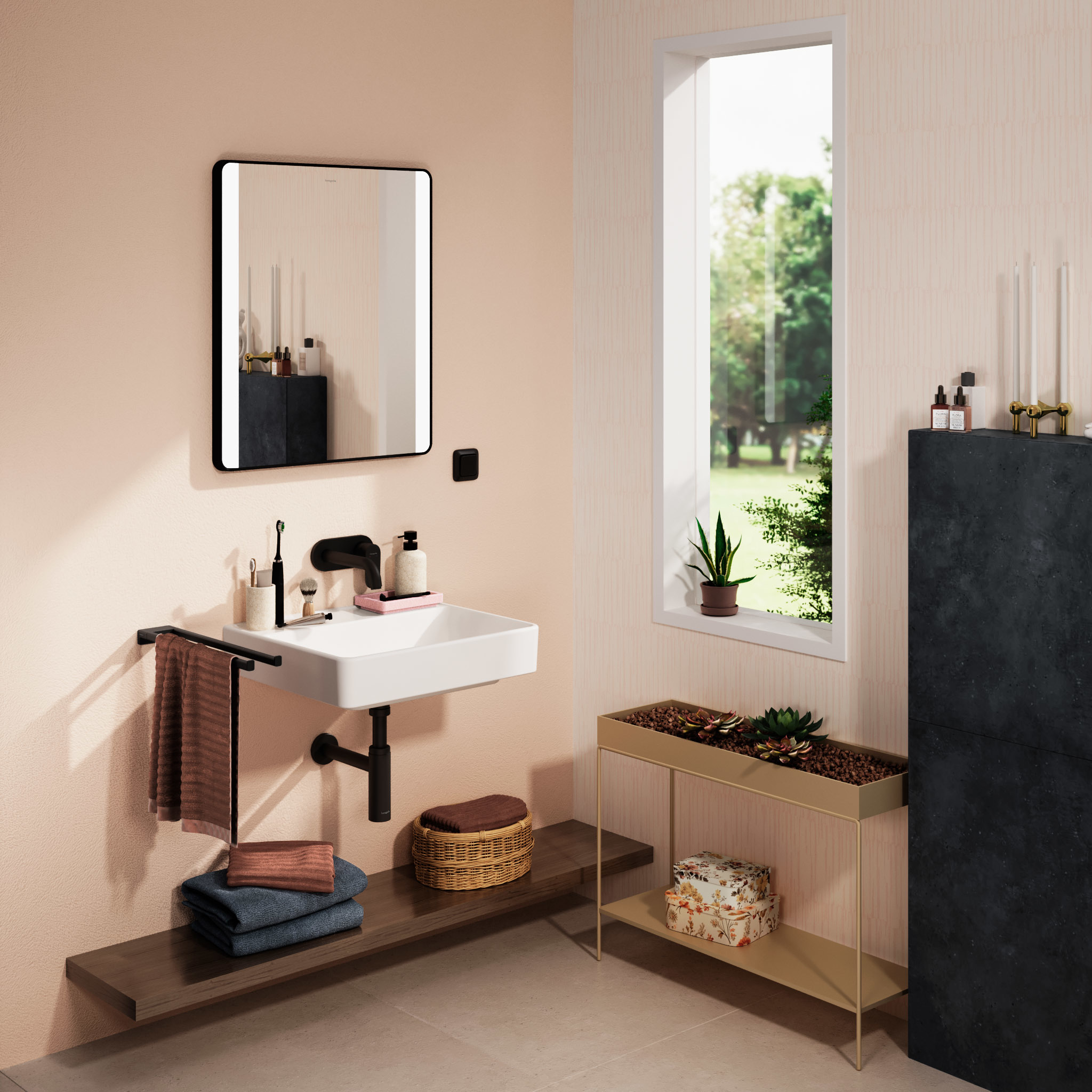 Hansgrohe Xanuia Q umywalka 55x48 cm prostokątna ścienna biała 60237450