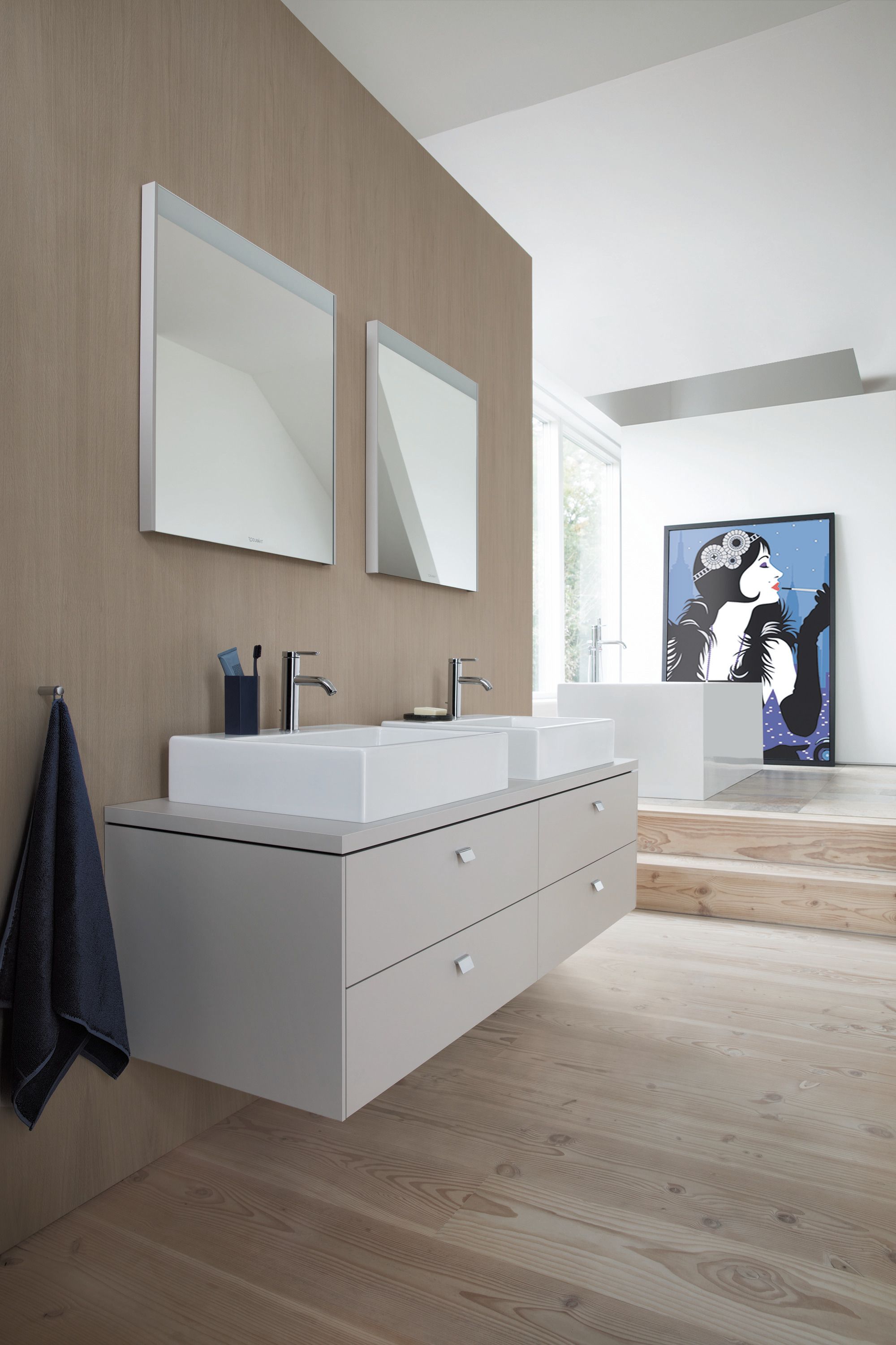 Duravit Vero Air umywalka 60x47 cm nablatowa prostokątna biała 2352600000