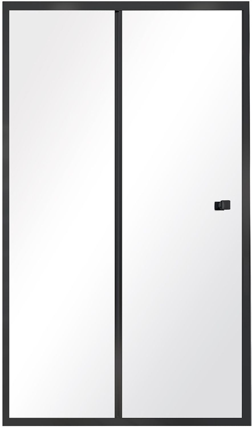 Besco Duo Slide Black drzwi prysznicowe 130 cm czarny mat/szkło przezroczyste DDSB-130