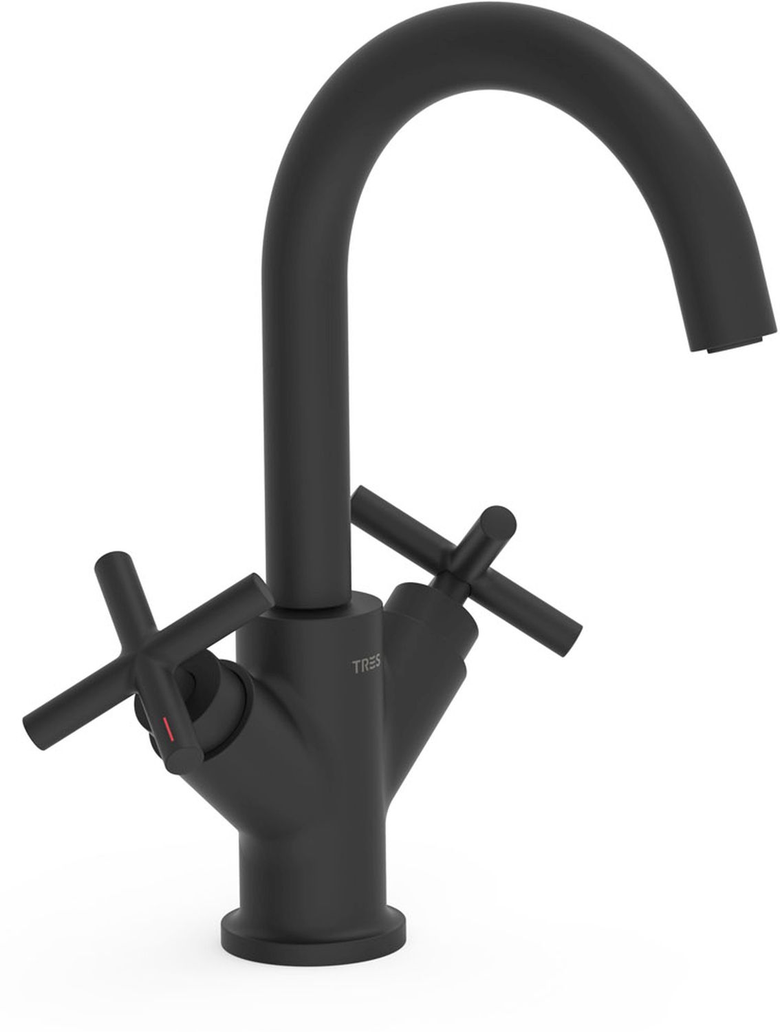 Tres Mont Blanc bateria umywalkowa stojąca czarny mat 28310301NM