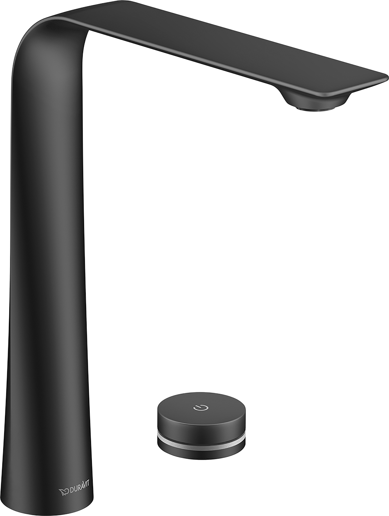 Duravit D.1 bateria umywalkowa elektroniczna 2-otworowa stojąca czarny mat D11110007046