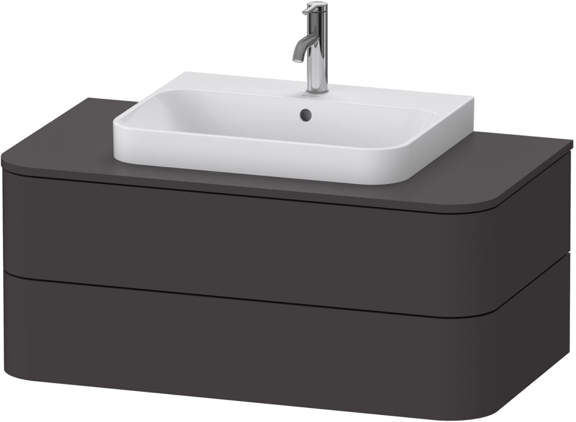 Duravit Happy D.2 szafka 100 cm podumywalkowa wisząca grafit mat HP497108080