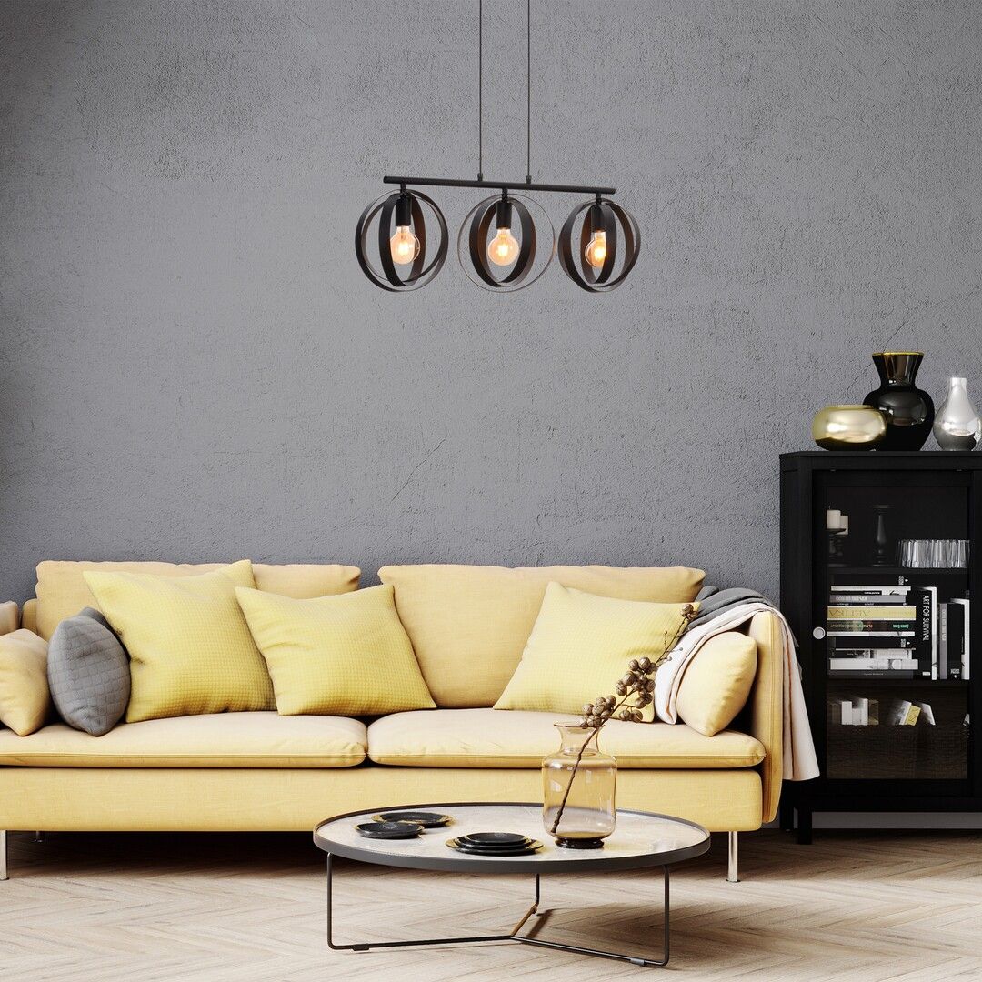 Rabalux Cortado lampa wisząca 3x40W czarna 5361