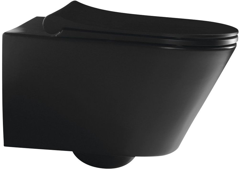 Sapho Avva miska WC bez kołnierza Rimless z funkcją bidetu czarny mat 100312-110