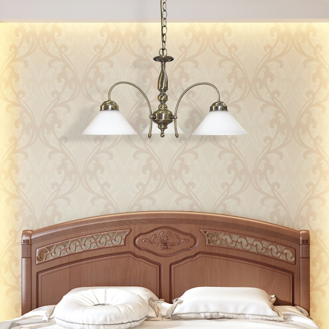 Rabalux Marian lampa wisząca 3x60W mosiądz/biała 2703