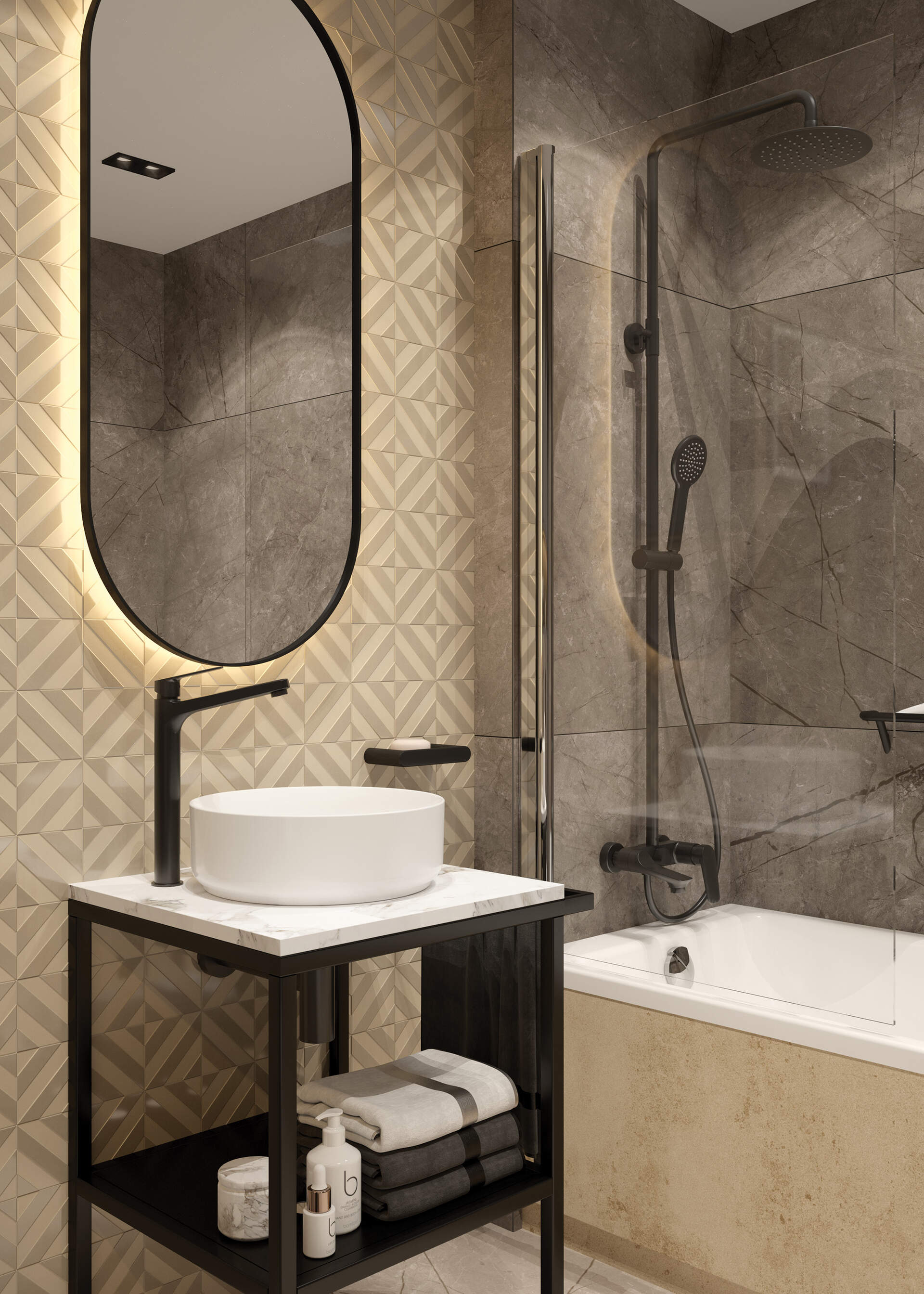 Deante Alpinia parawan nawannowy 80 cm chrom/szkło przezroczyste KGA072P