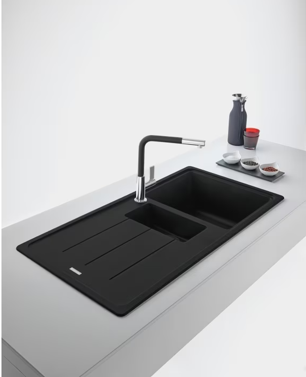 Franke Basis BFG 651-97 zlewozmywak 97x50 cm Fragranite czarny mat 114.0693.554