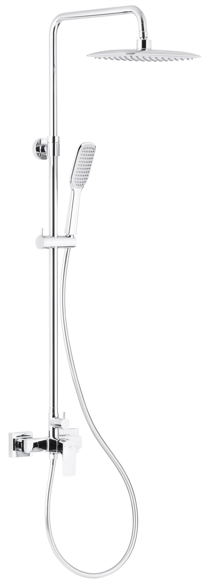 KFA Armatura Mokait zestaw prysznicowy ścienny z deszczownicą chrom 5536-910-00