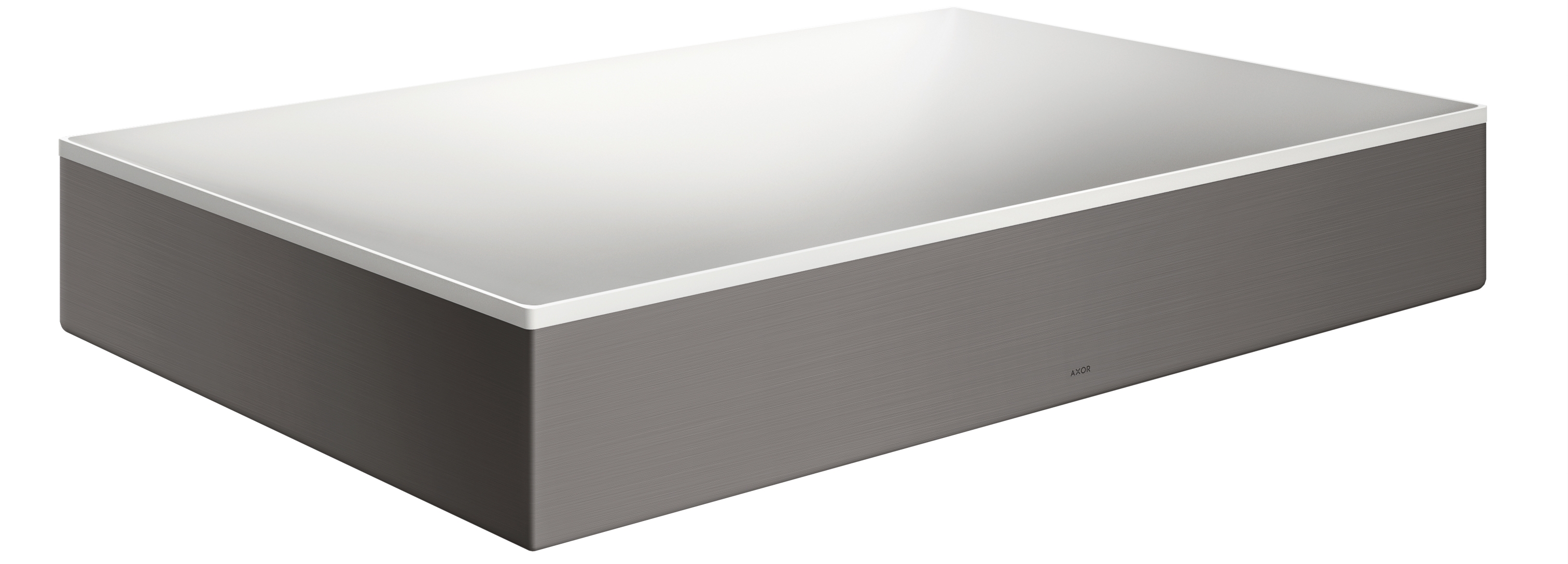 Axor Suite umywalka 60x40 cm nablatowa prostokątna biały/czarny chrom szczotkowany 42004340