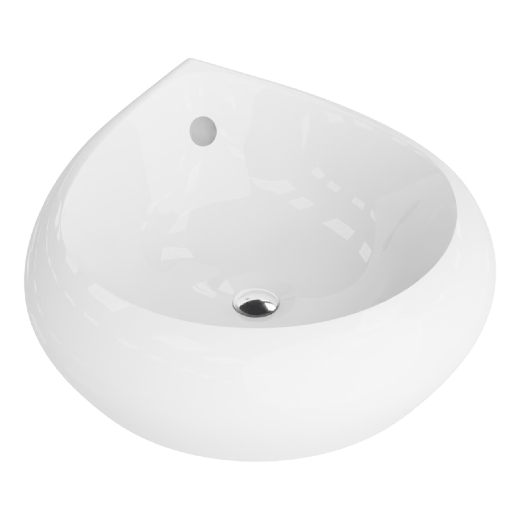 LaVita Ibiza umywalka 46x47 cm nablatowa biały połysk