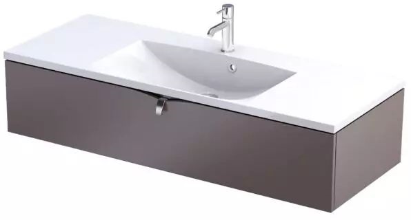 Oristo Siena szafka 119,6x45,5x25 cm podumywalkowa wisząca mokka mat OR45-SD1S-120-21