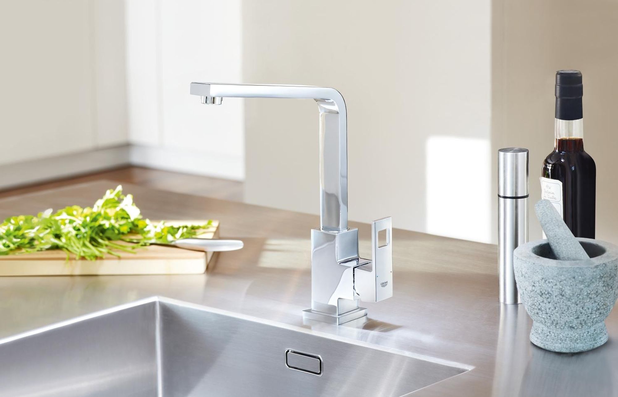 Grohe Eurocube bateria kuchenna stojąca wysoka chrom 31255000
