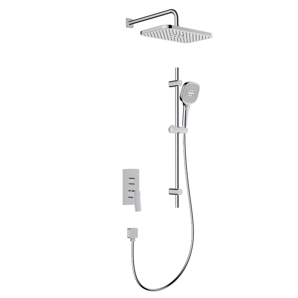 KFA Armatura Malaga zestaw prysznicowy podtynkowy z deszczownicą chrom 4529-301-00