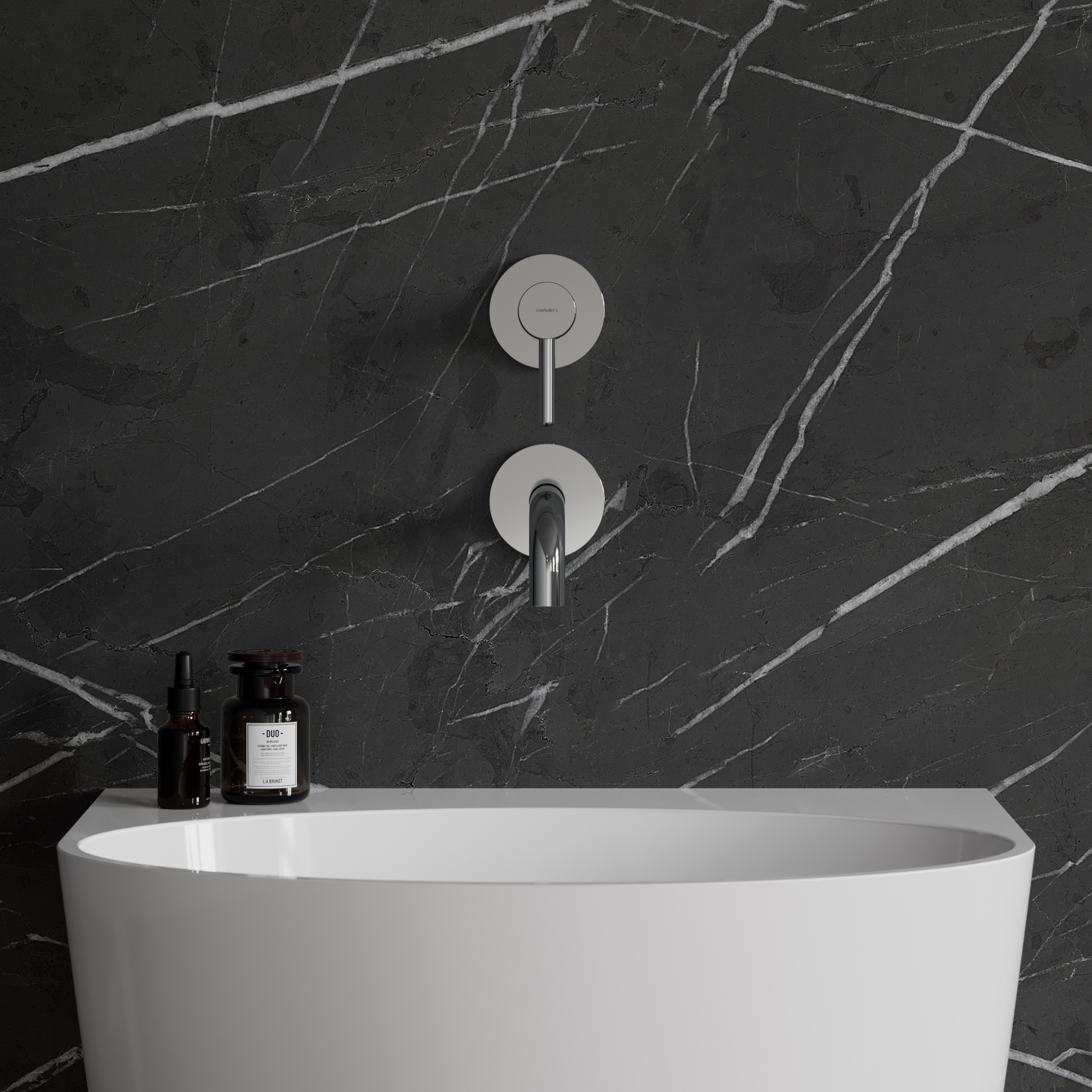 Omnires Y bateria umywalkowa podtynkowa chrom Y1215NCR