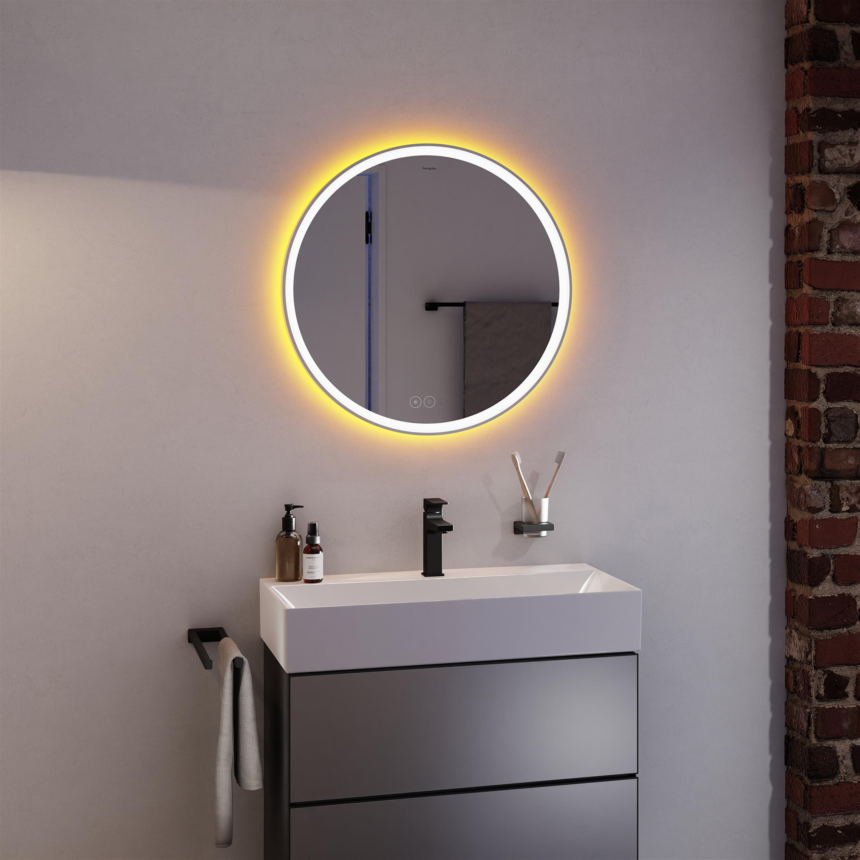 Hansgrohe Xarita S lustro z oświetleniem LED 70 cm sensor dotykowy biały mat 54982700