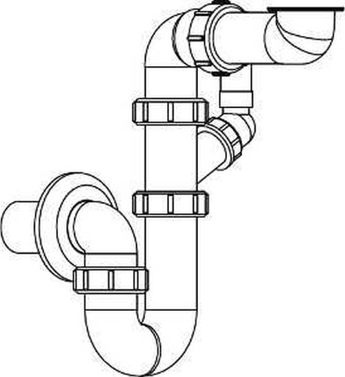 Riho syfon do umywalki rurowy biały F931SIFON03 - Wysyłka w 24h