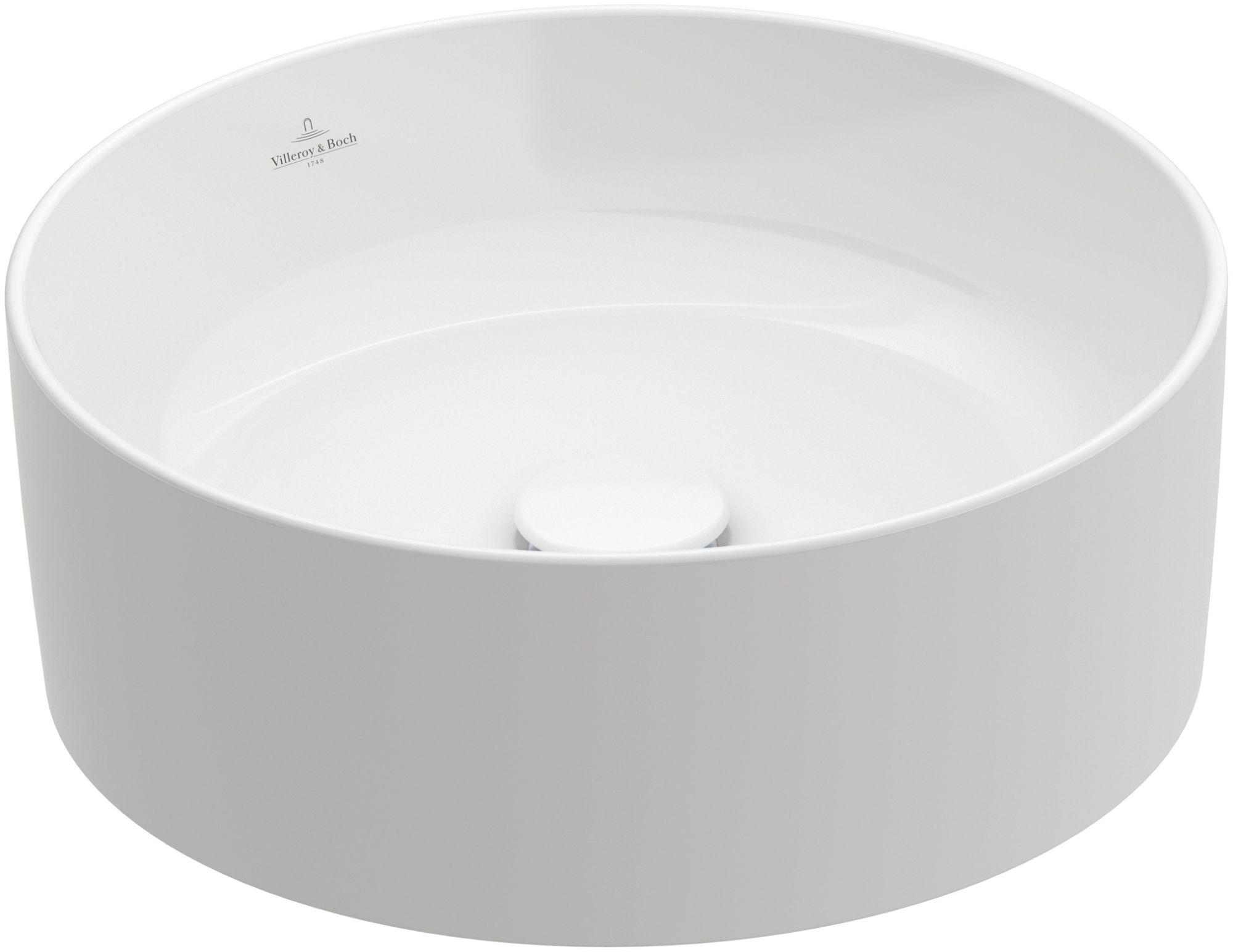 Villeroy & Boch Collaro umywalka 40x40 cm okrągła nablatowa biała 4A184001 - Wysyłka w 24h