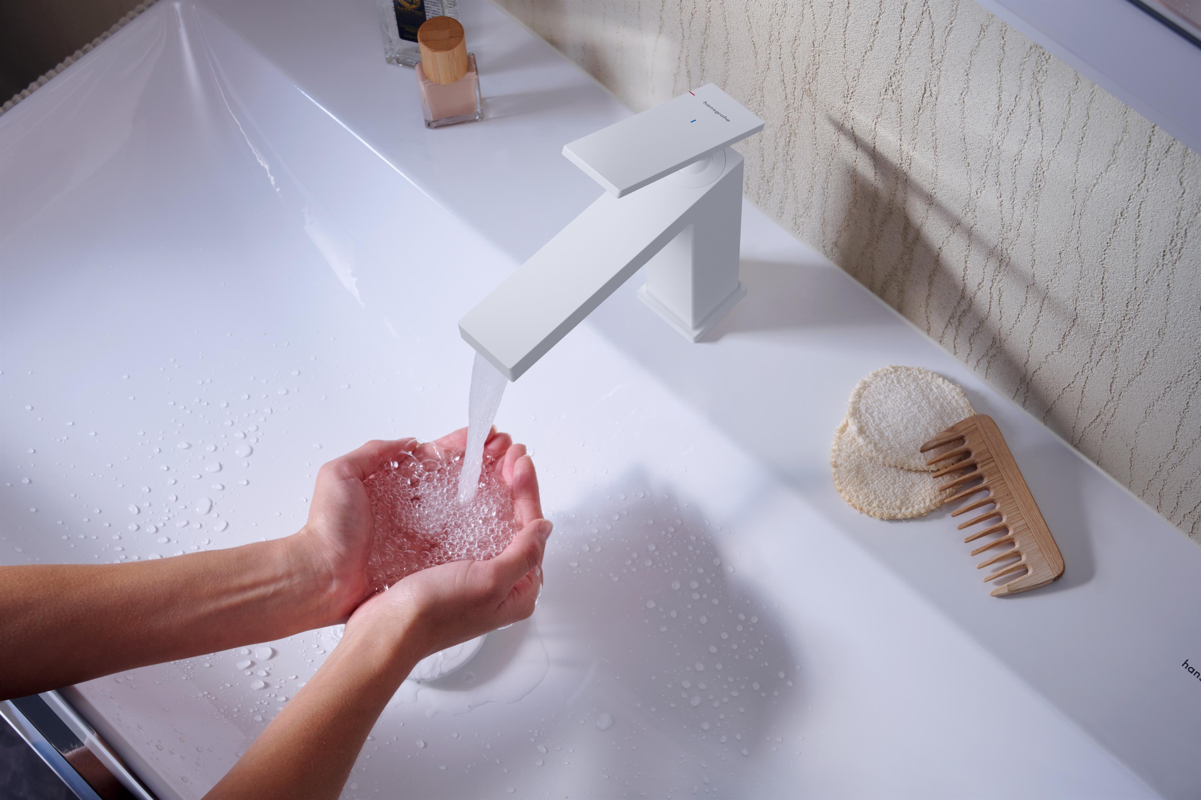 Hansgrohe Tecturis E bateria umywalkowa stojąca biała 73012700