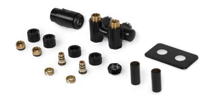 Terma Integra Duo All in One zestaw zintegrowany termostatyczny prawy Metallic Black TGETIDUOPKMBC