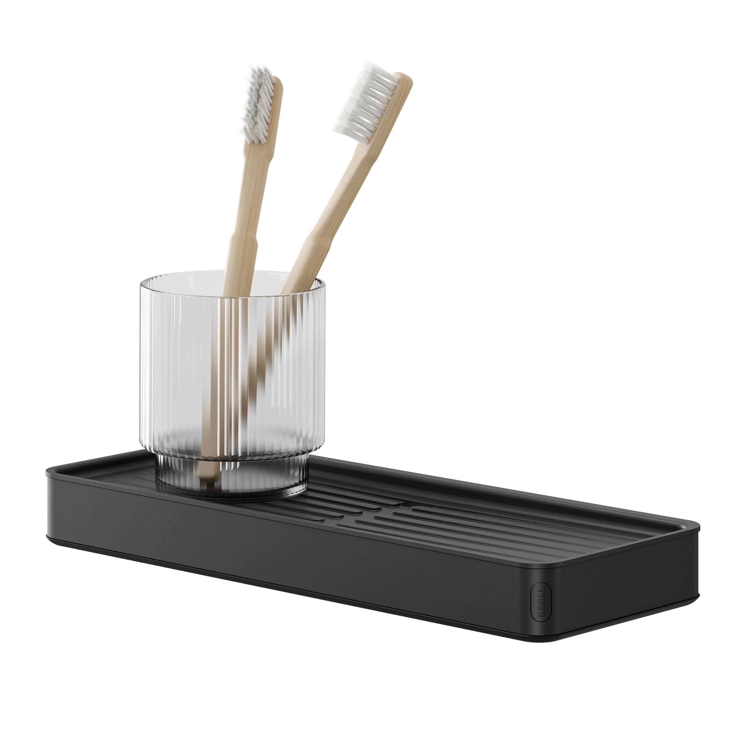 Tiger Carv półka łazienkowa 28 cm czarna 800249 - Wysyłka w 24h