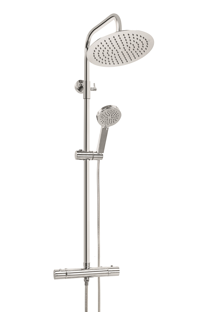 Invena Imola Exe zestaw prysznicowy termostatyczny z deszczownicą chrom AU-11-001