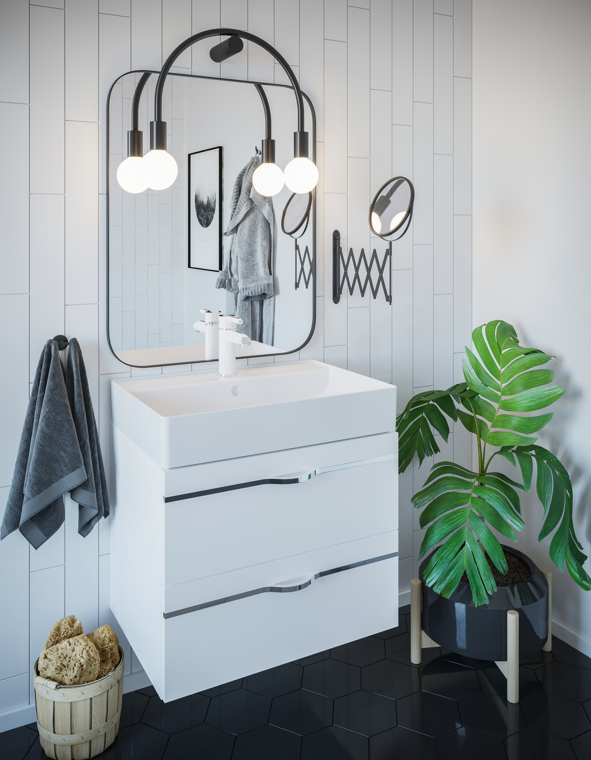 KFA Armatura Angelit bateria umywalkowa stojąca biały/chrom 4722-815-40