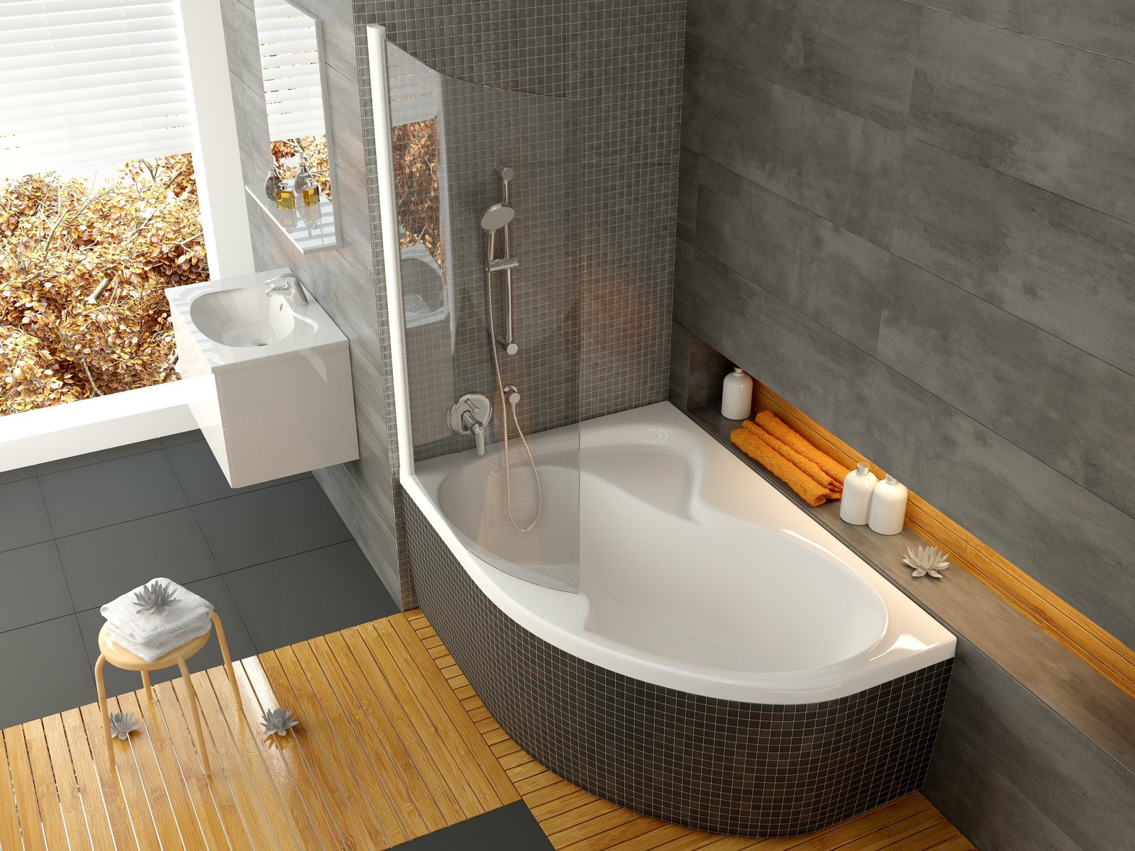 Ravak Rosa II wanna narożna 150x105 cm lewa biała CK21000000