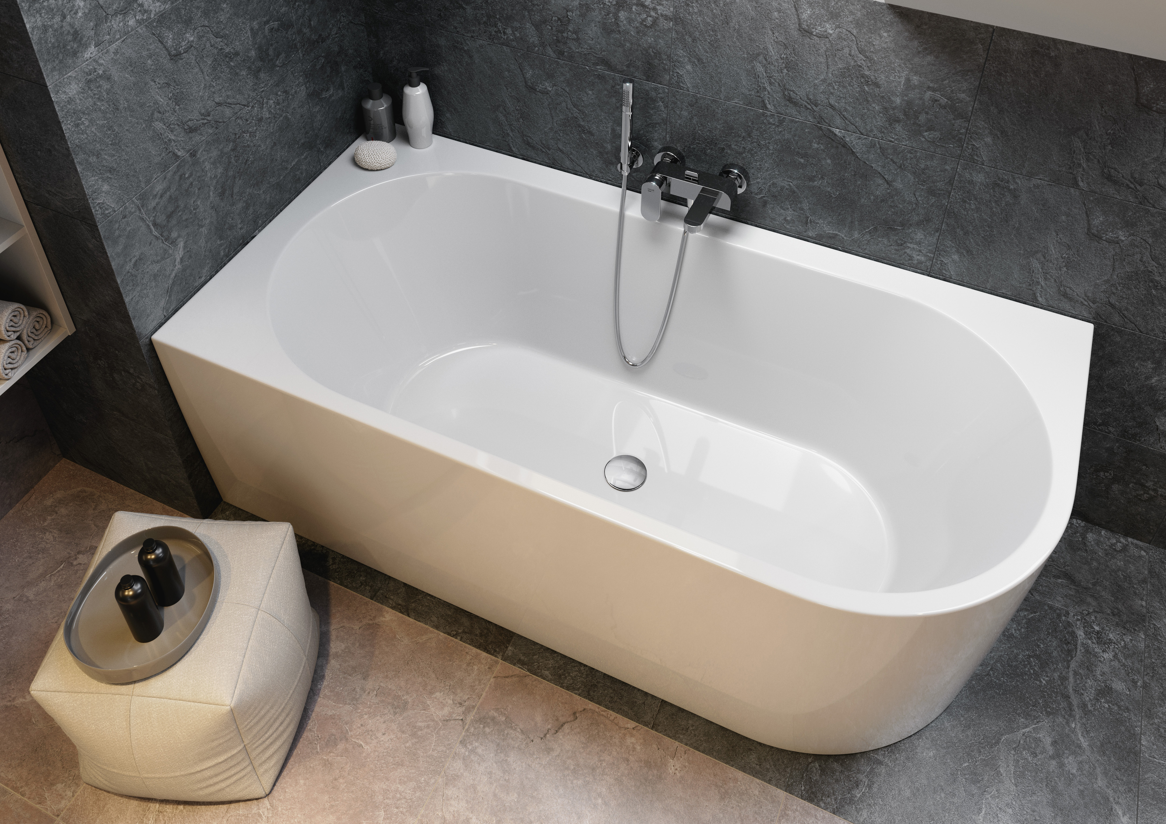 Cersanit Crea wanna wolnostojąca 170x82 cm narożna lewa biała S301-329 - Wysyłka w 24h