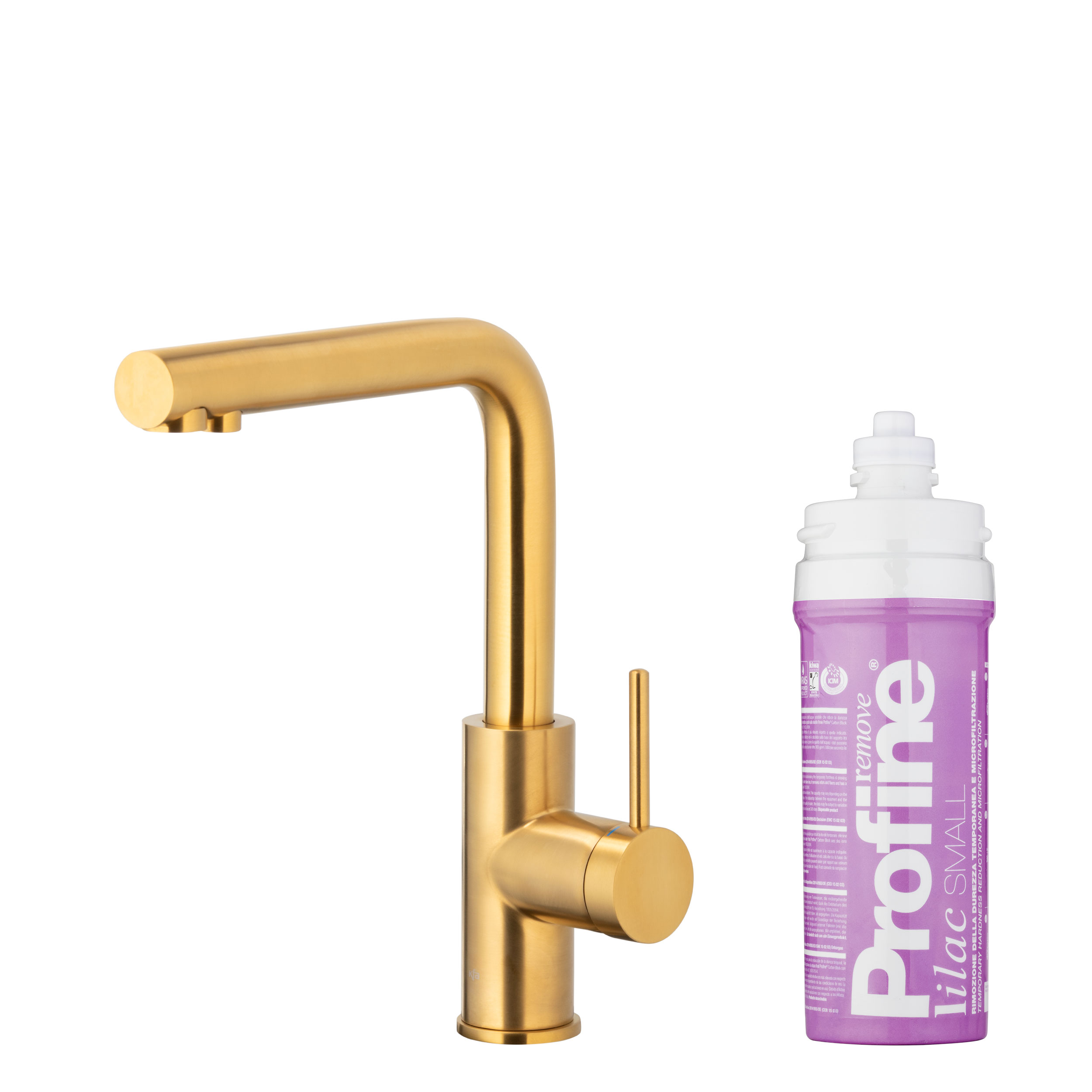 KFA Armatura Duero Pure Basic bateria kuchenna stojąca z filtrem Lilac złoty szczotkowany 6623-915-31