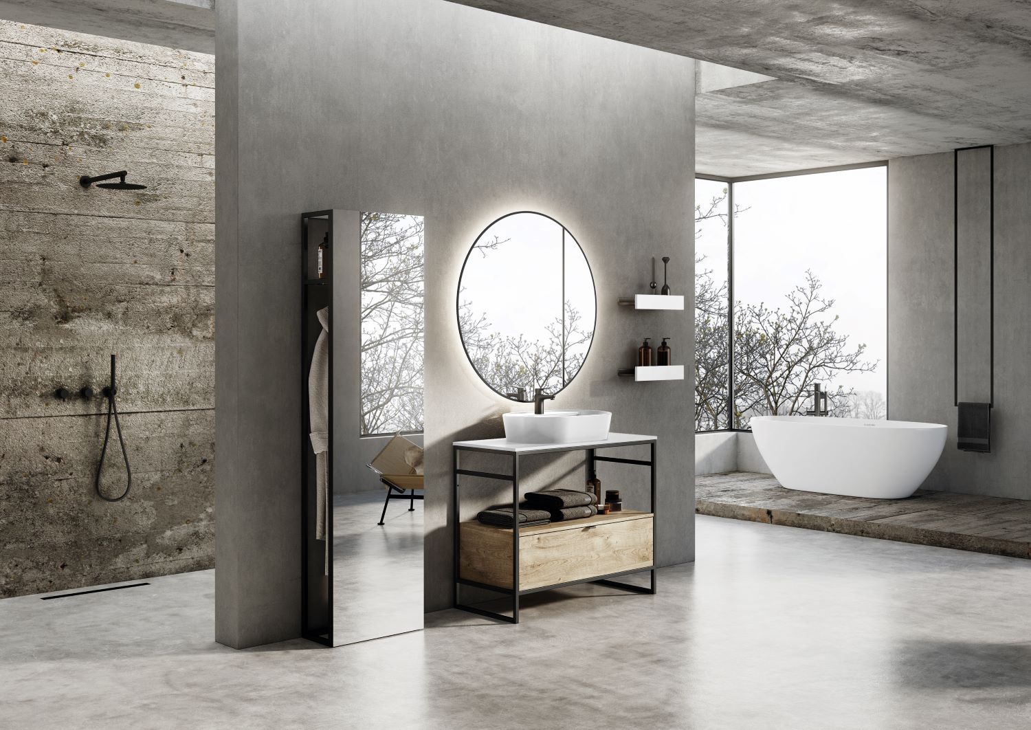 Elita Indus konsola podumywalkowa 60x45,5x81 cm black matt RE150600077160