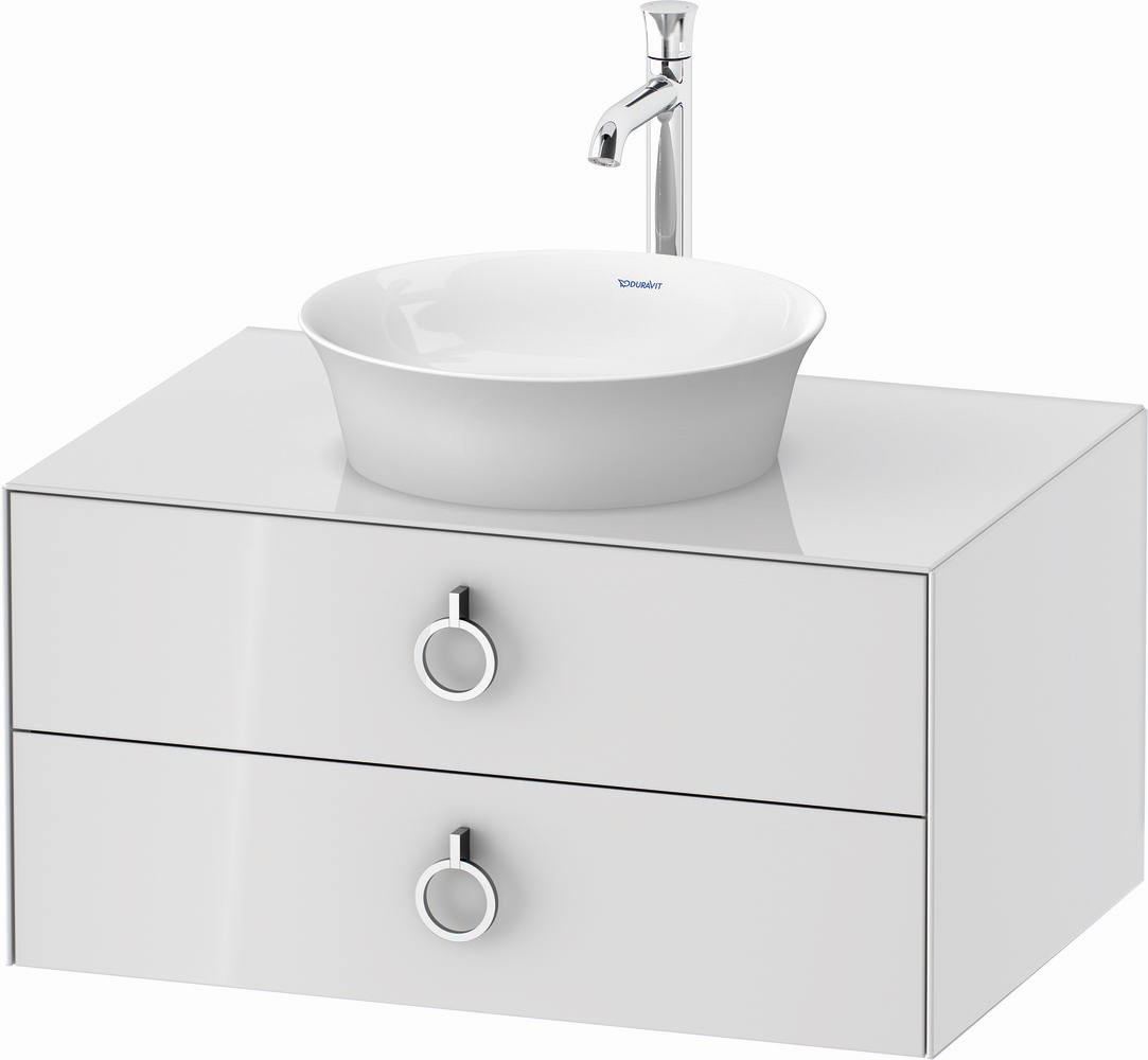 Duravit White Tulip szafka 80 cm podumywalkowa wisząca biały wysoki połysk WT499008585
