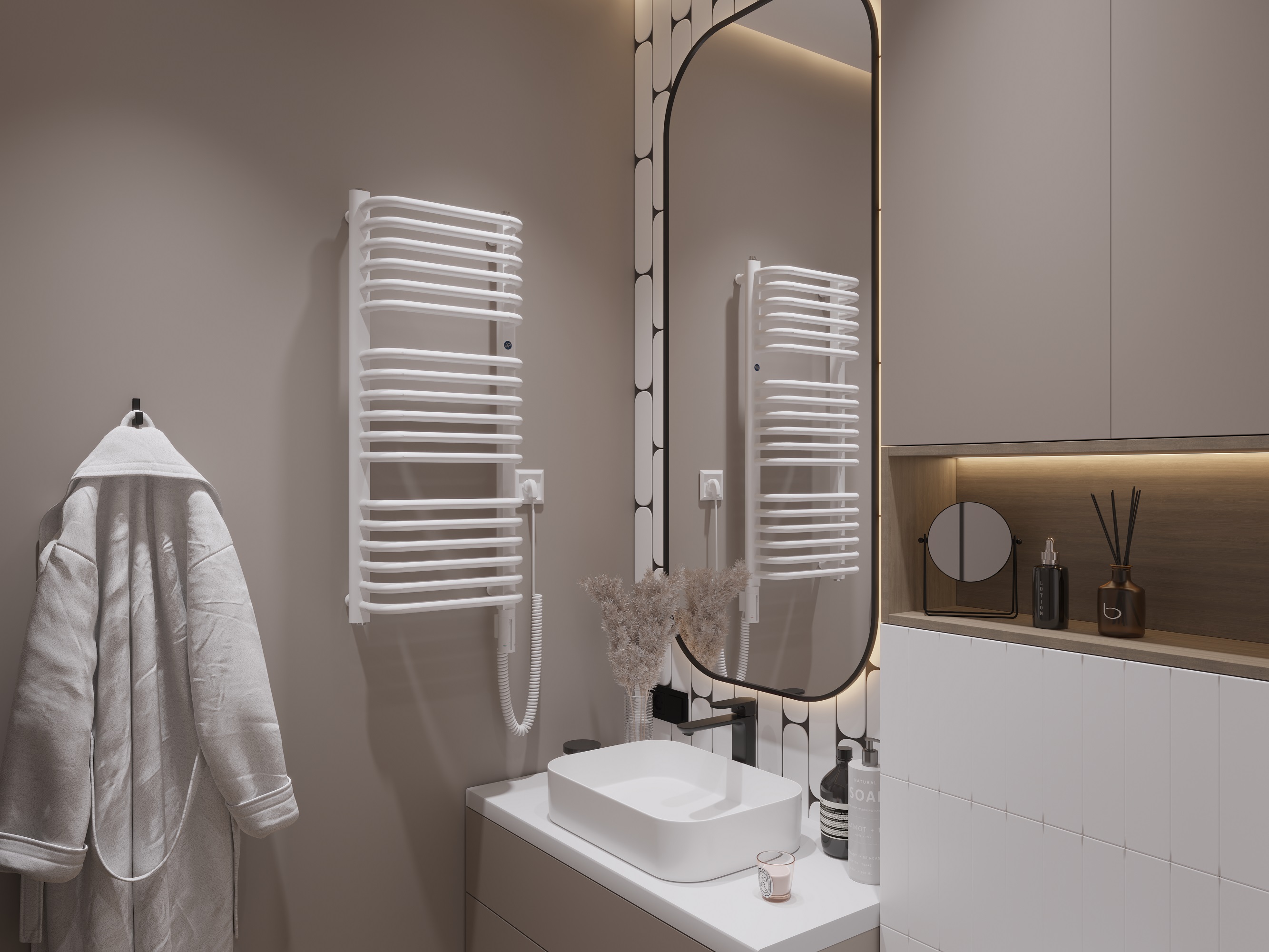 Instal Projekt Standard Electro grzejnik elektryczny 117,3x50 cm biały połysk GŁE-50/120+GH-06C1