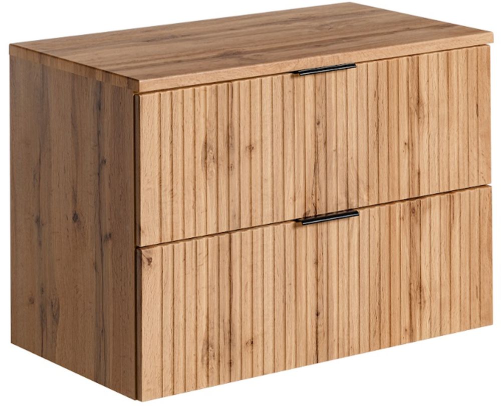 Zestaw Comad Adel Oak szafka 80 cm podumywalkowa wisząca z blatem dąb SET -ADO B 80 CM - Wysyłka w 24h