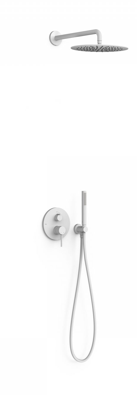 Tres Study Exclusive zestaw prysznicowy podtynkowy biały mat 26228004BM