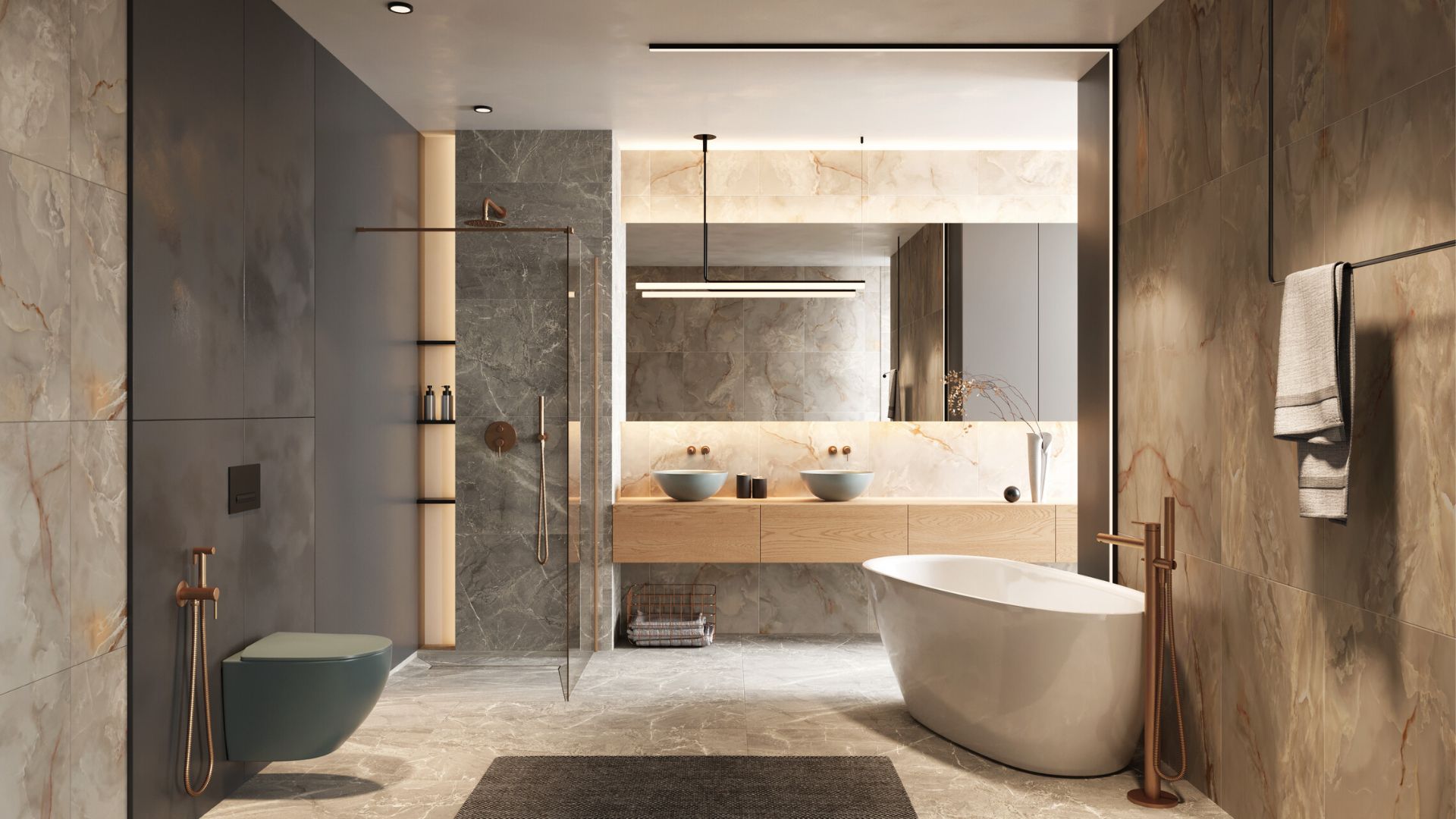 Excellent Luqa miska WC wisząca bez kołnierza spłukiwanie wirowe mint blue mat CEAC.6403.480.MBM