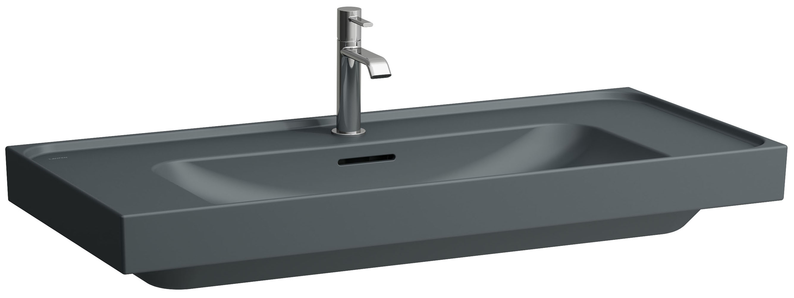 Laufen Meda umywalka 100x46 cm prostokątna ścienna grafit mat H8161197581041