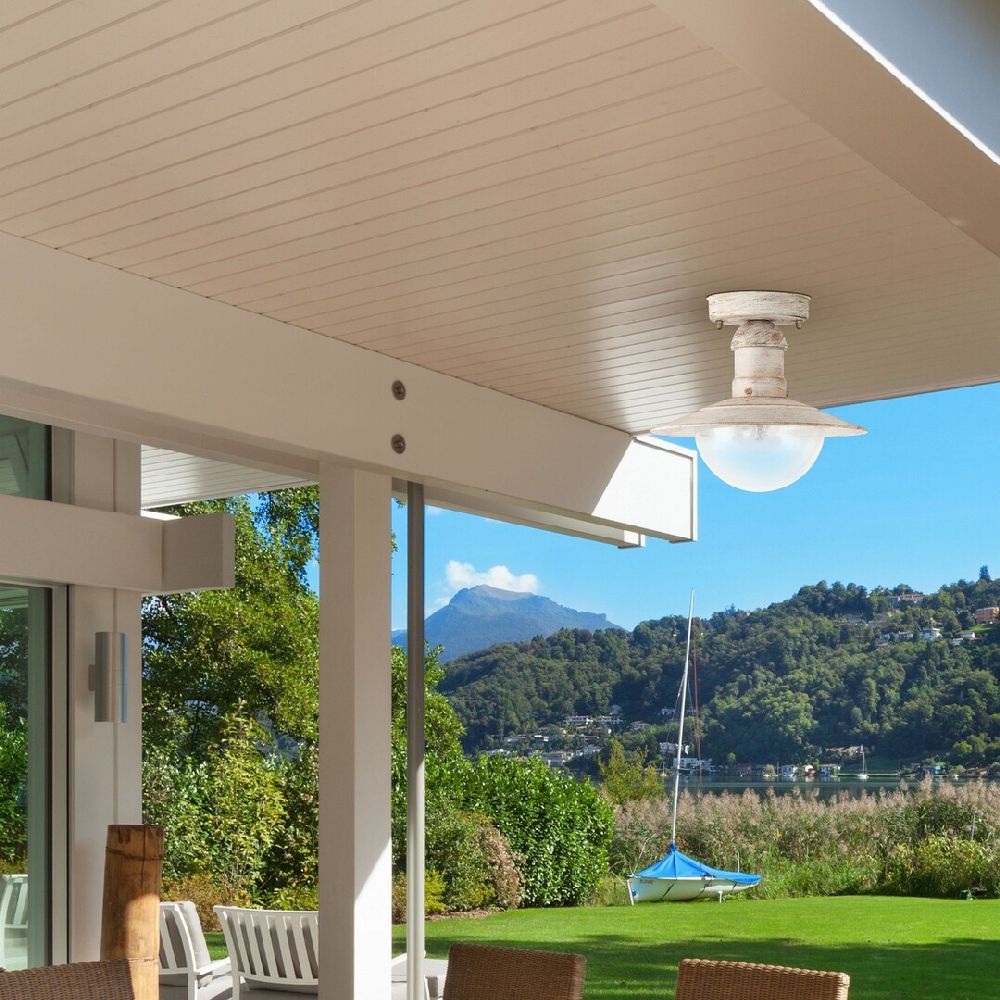 Rabalux Oslo lampa podsufitowa zewnętrzna 1x60 W biała 8739 - Wysyłka w 24h