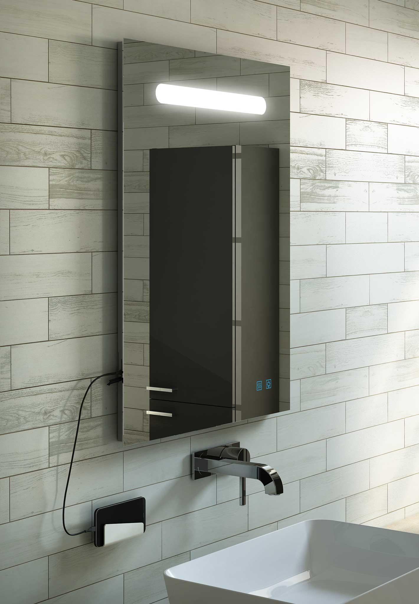 Elita Lina lustro 60x80 cm prostokątne z oświetleniem z matą grzewczą RE066764000010